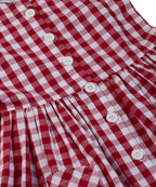 Beebay Kids Girls Y/d Check Button Through Dress Red