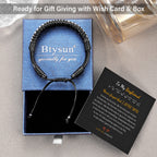 Btysun Gifts for Husband I Love You Gifts for Him Husband Gifts from Wife Morse Code Bracelet Leather Bracelets Anniversary Birt