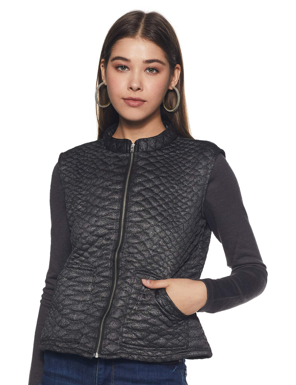 Aurelia Womens Jacket (18AUA40021-300430_Black_Large)