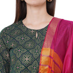 Anni Designer Women'S Cotton Straight?Kurta With Palazzo (Kur118)
