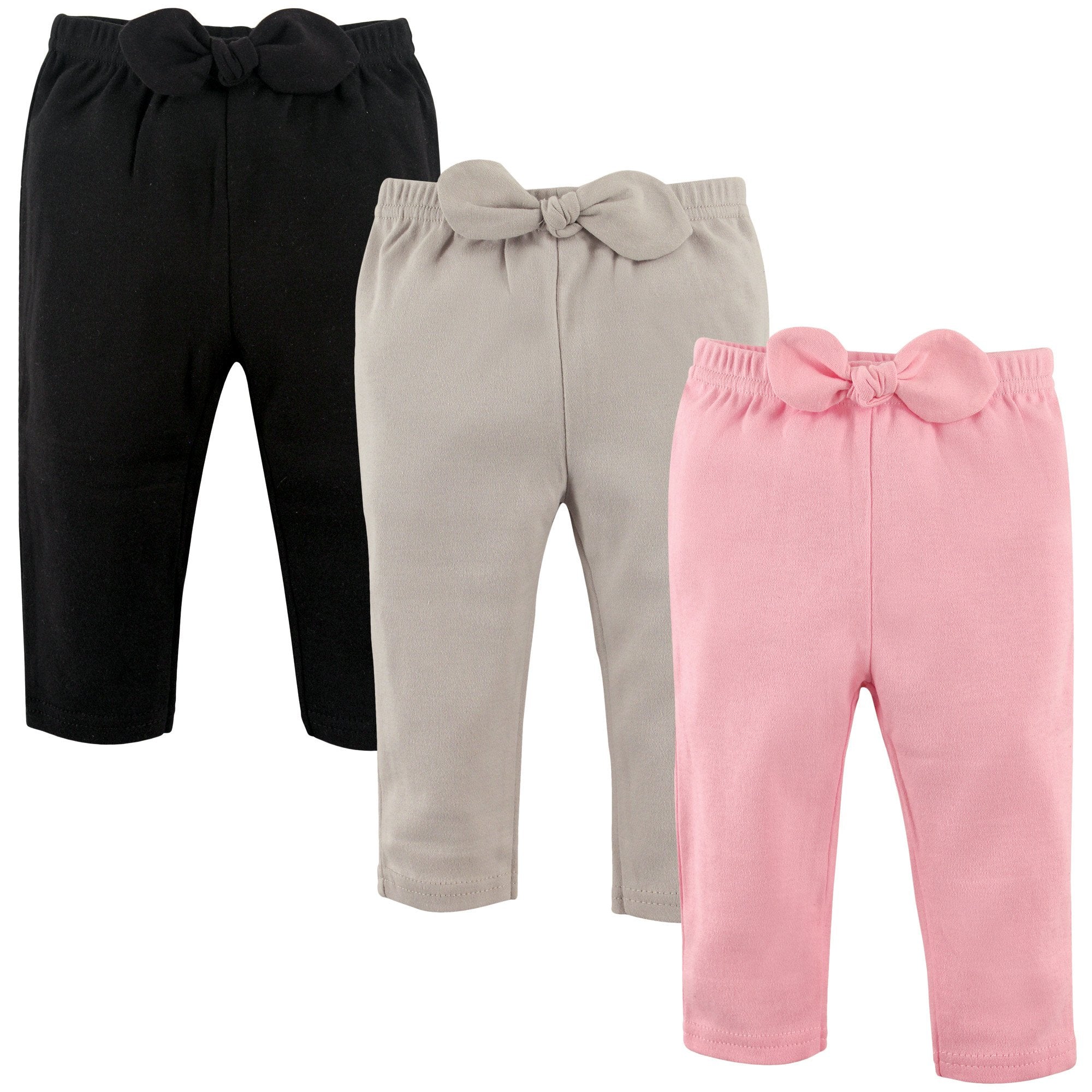 Hudson Baby Unisex Baby cotton Pants and Leggings Light Pink Black, 4 Toddler