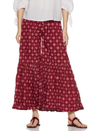 Aurelia WomenS Loose Fit Cotton Palazzo (18Aua60009-100020_M_Red_Red_M)