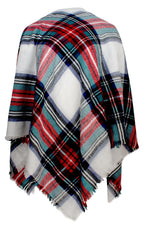 VIVIAN & VINCENT Fall Winter Scarf Classic Tassel Plaid Tartan Scarf for Women Warm Soft Chunky Large Blanket Wrap Shawl Scarves