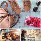 MyEyeglassCase Women Soft Sunglasses Case - Large Glasses Holder in Floral Microfiber Print - Squeeze Top Eyeglass Pouch with Cl