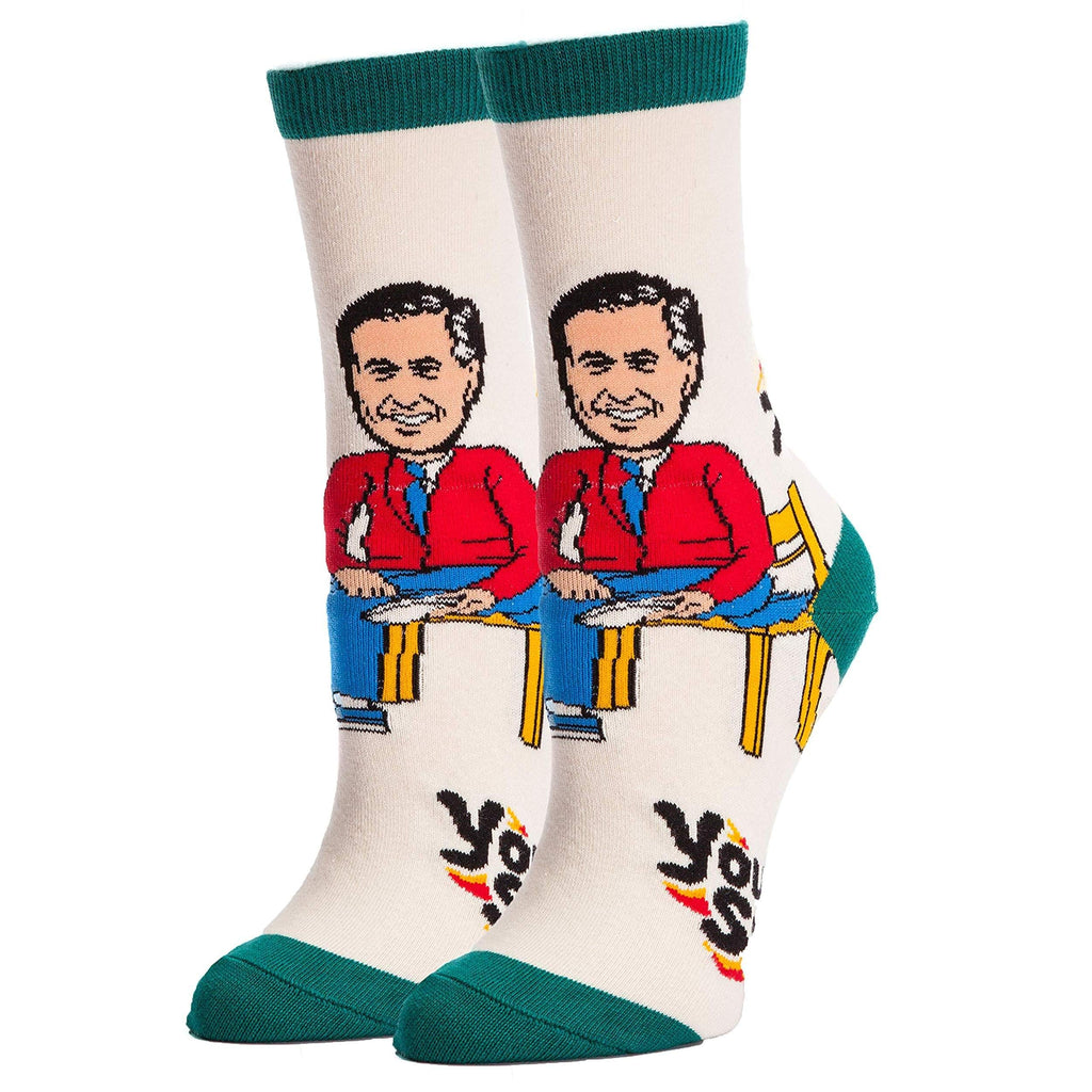 Mister Rogers Neighborhood You Are Special Women's Crew Socks, Small/Medium
