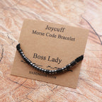 Morse Code Bracelets for Women Unique Trendy Christmas Thanksgiving Day Gifts for Mom Aunt Wife Nurse Grandma Daughter Best Frie