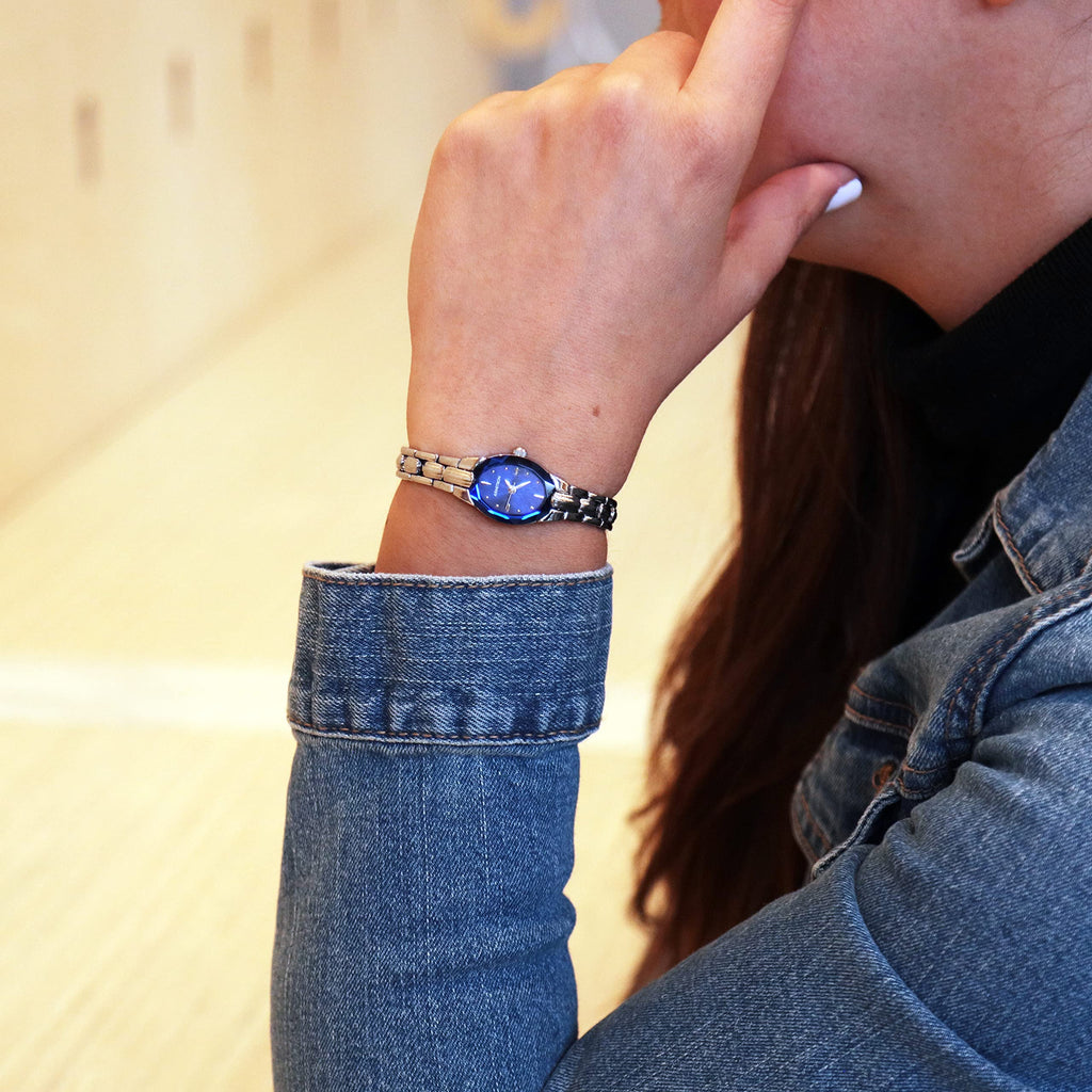 Armitron Women's 75/3313BLSV Sapphire Blue and Silver-Tone Bracelet Watch