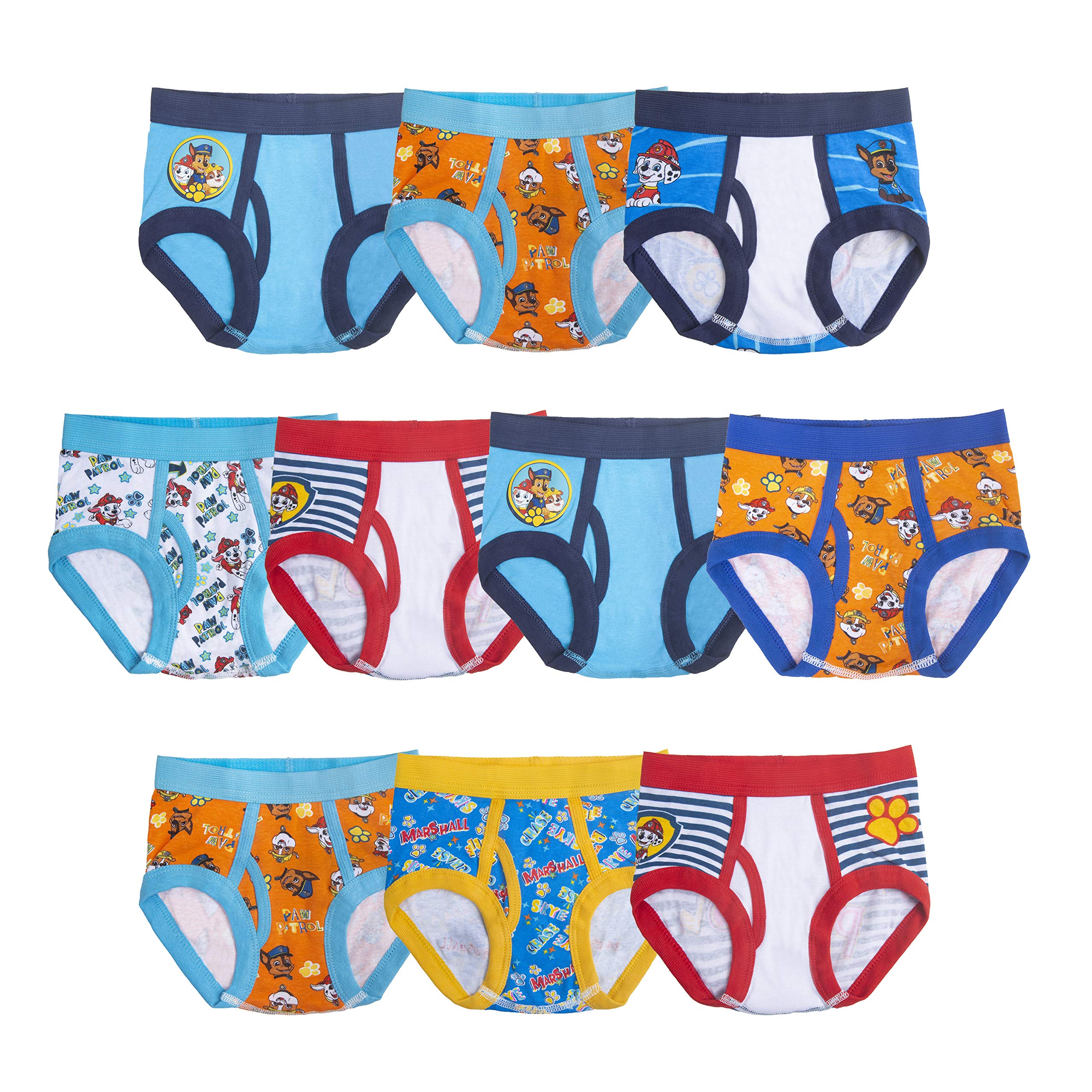 Paw Patrol 100% combed cotton Briefs and Boxer Briefs, 5PK 7PK or 10PK in sizes 23T and 4T