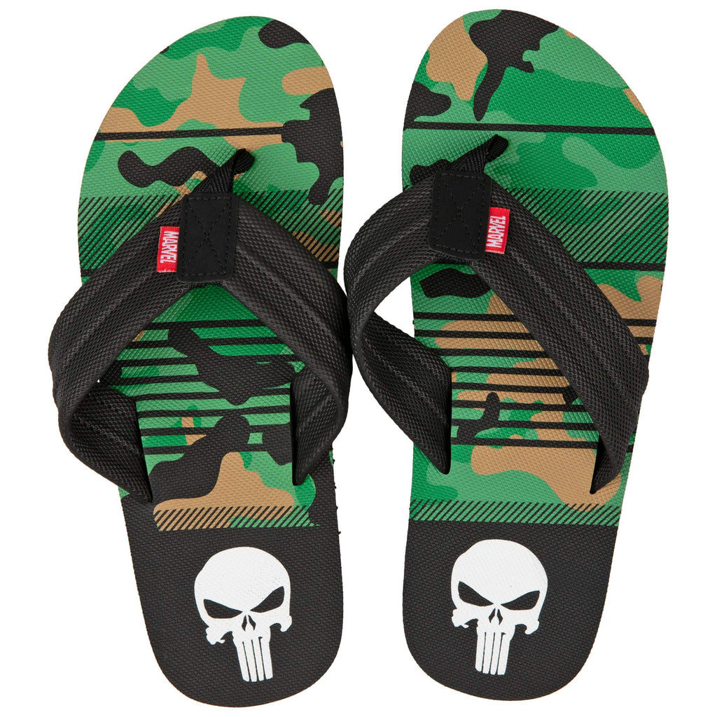Punisher 816246-Large The Punisher Marvel Camo Flip Flop Sandals  Large