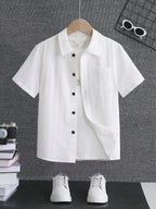 TAGAS Boys Regular Fit Shirt (BS-2033(Combo)_White-RAMA