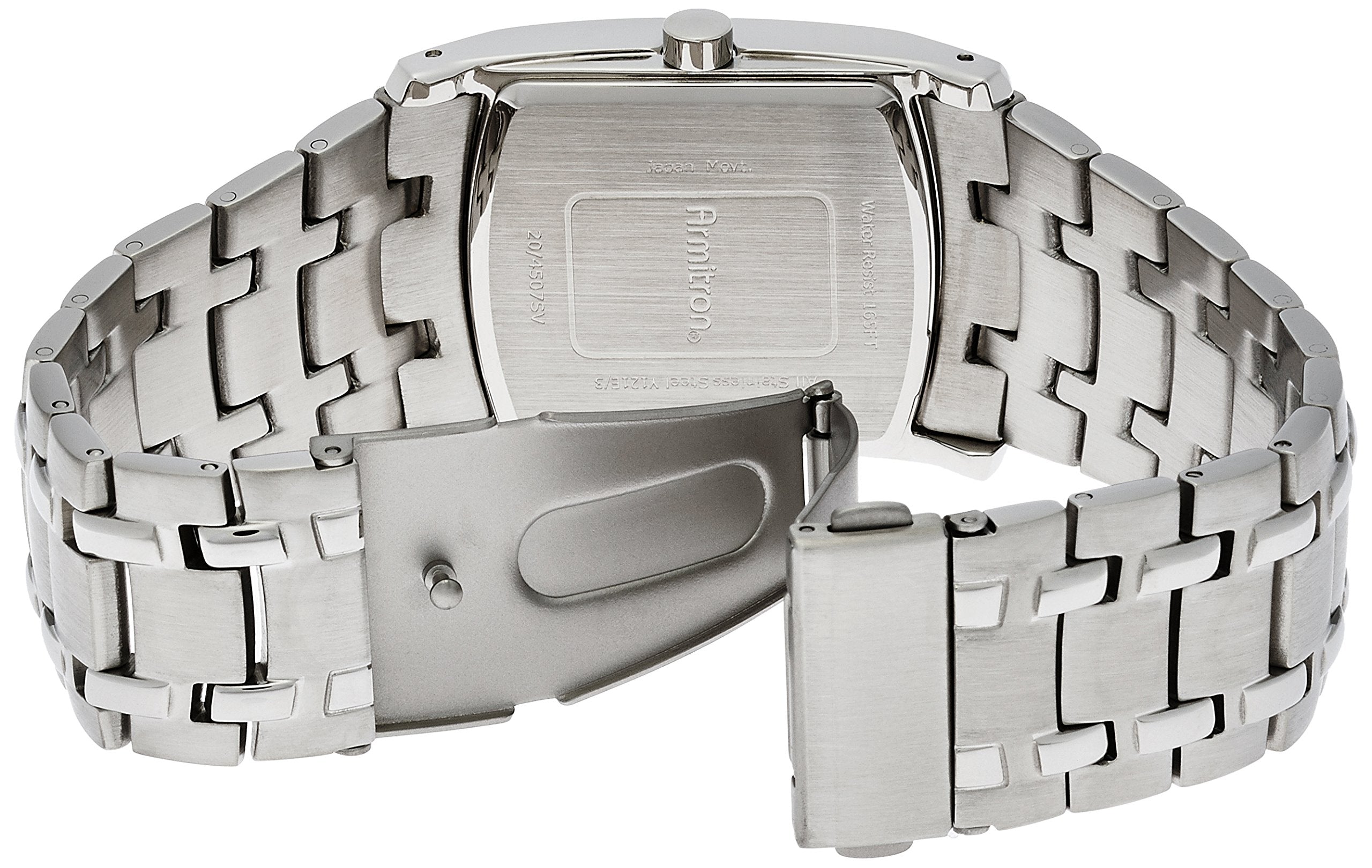 Armitron Men's 204507DBSV Stainless Steel Dress Watch with Genuine Crystals
