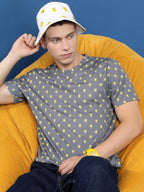 KETCH Men Half Sleeve Relaxed Fit T-Shirt KHTS000698 Grey S