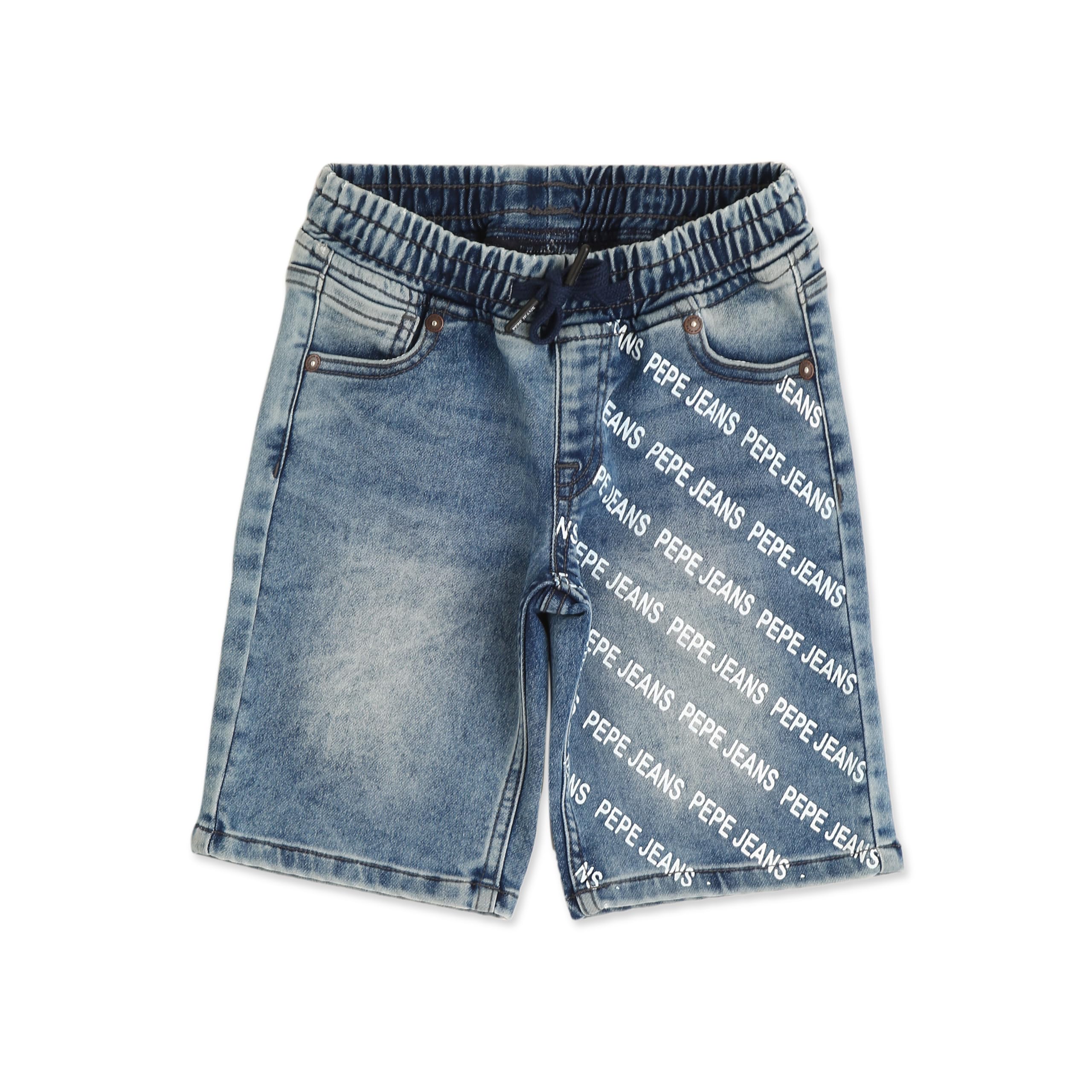 Pepe Jeans Boys Chino Shorts (Pb800764J6700014Med Dark Used (Blue)_14 Years-15 Years)