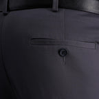 Haggar Mens classic Fit Flat-Front Hidden Expandable Waistband Premium No Iron Khaki, 38W x 29L - Dark grey