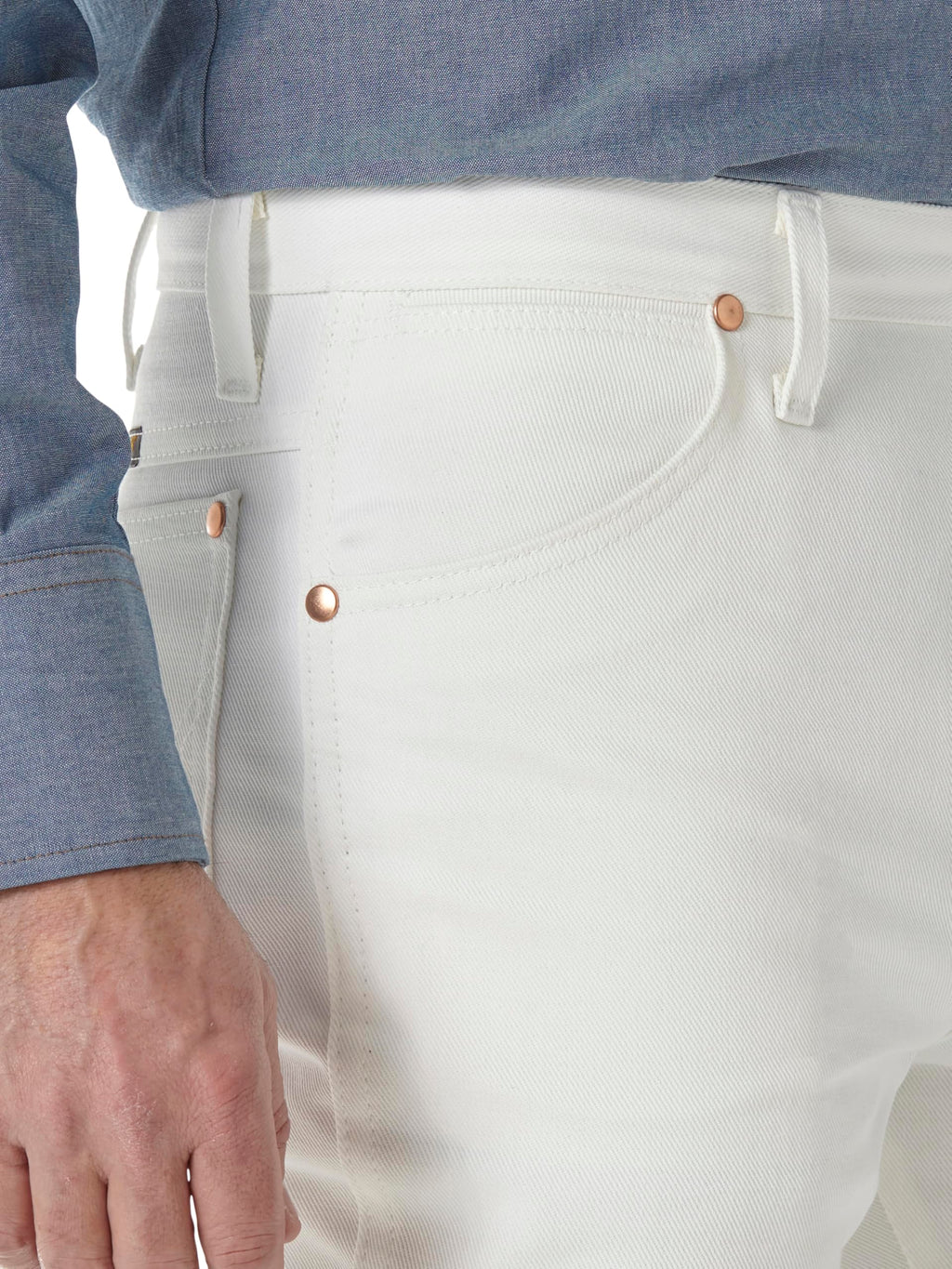 Wrangler mens 0936 Cowboy Cut Slim Fit jeans, White, 27W x 32L US