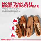Minnetonka Women's Kilty Suede Softsole Moccasin,Taupe,6 M US