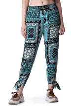 POPWINGS Casual Boho Printed Side Long Slit Trousers for Women || Summer Wear Comfortable Pull-On Women Trousers || Latest Weste
