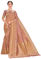Glory Sarees Womens kanchipuram Art Silk Saree With Blouse Piece (kara115copper_Copper)