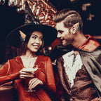 FRESHME Elf Ears with Piercing Cuff Earrings Set - Soft Cosplay Fairy Pixie Ears with Vintage Chain Earring Clips Christmas Rena