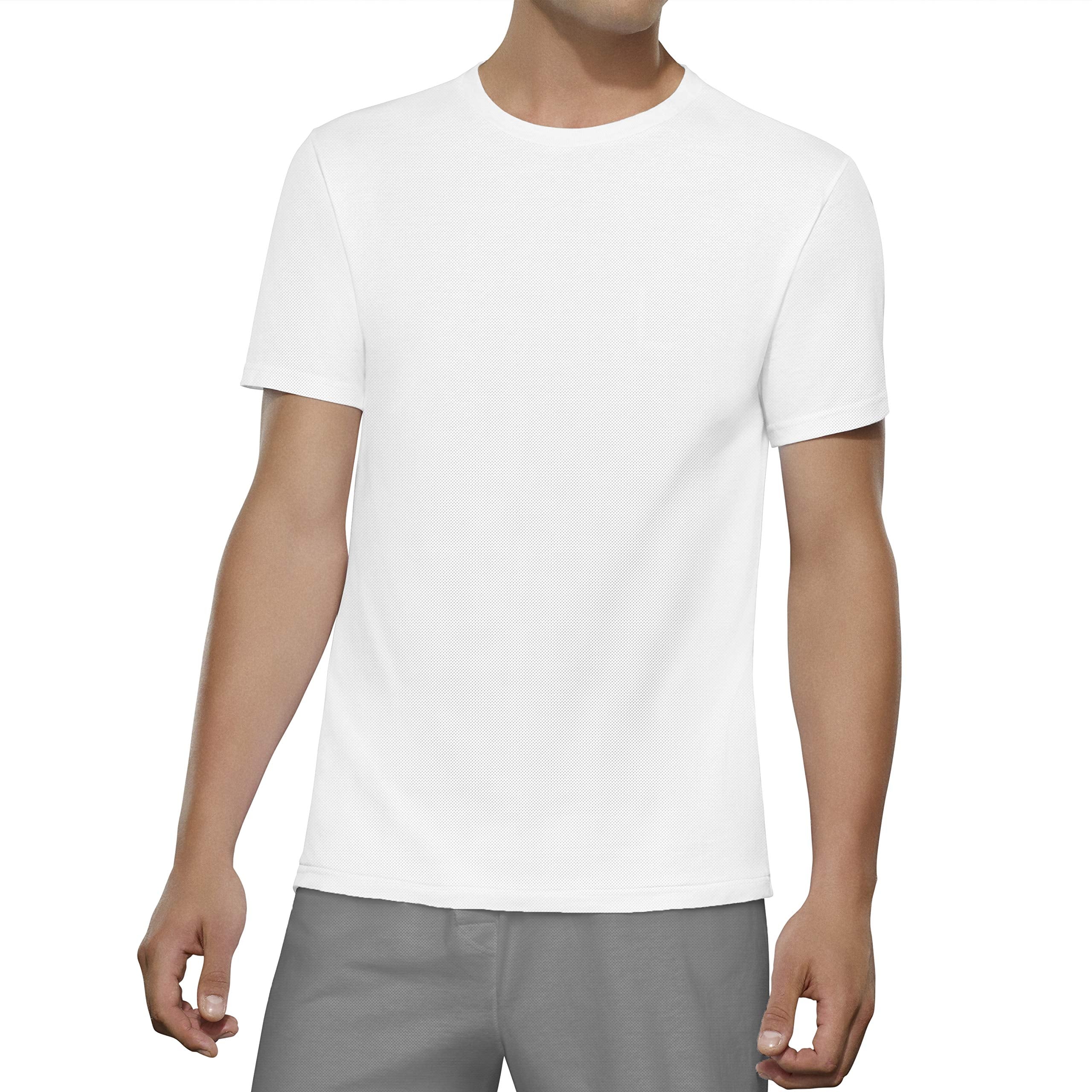 Fruit of the Loom mens Breathable Cotton Undershirts (Regular and Big & Tall) Underwear, Tall Man - White, Large US