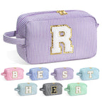 YOOLIFE Makeup Bag - Initial Makeup Bag Cosmetic Bag, Make Up Bags, Monogram Cosmetic Bags, Travel Cosmetic Bag, Cute Makeup Pou
