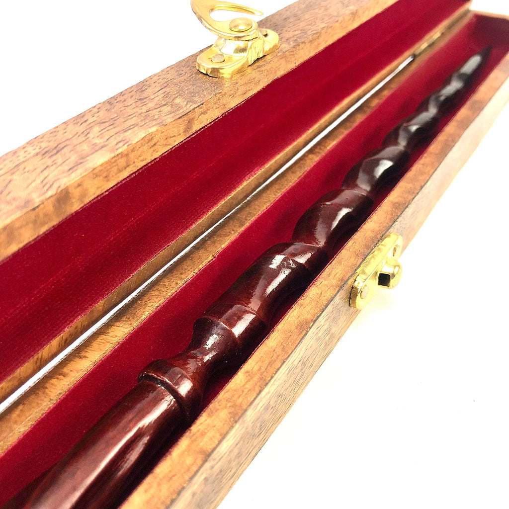 Will O'Wisp's Wand Emporium Witch and Wizard Wand in Real Wooden Display Box Certificate of Authenticity (The Enchanter)