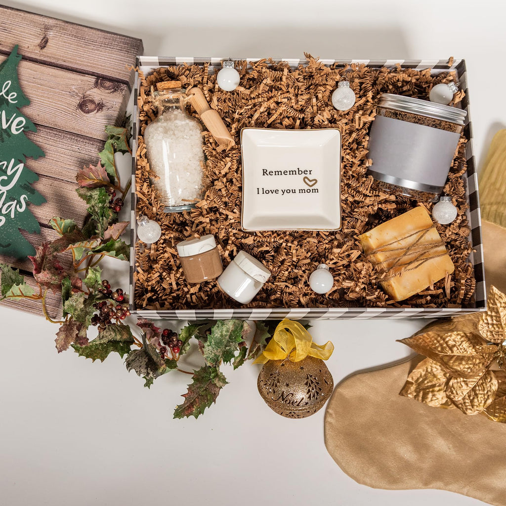 HOME SMILE Ceramic Ring Dish Jewelry Tray - Remember I Love You Mom - Birthday, Mother's Day, Valentine's Day and Christmas Gift