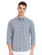 Pepe Jeans MenS Floral Slim Fit Casual Shirt (Pm306620_Navy L)