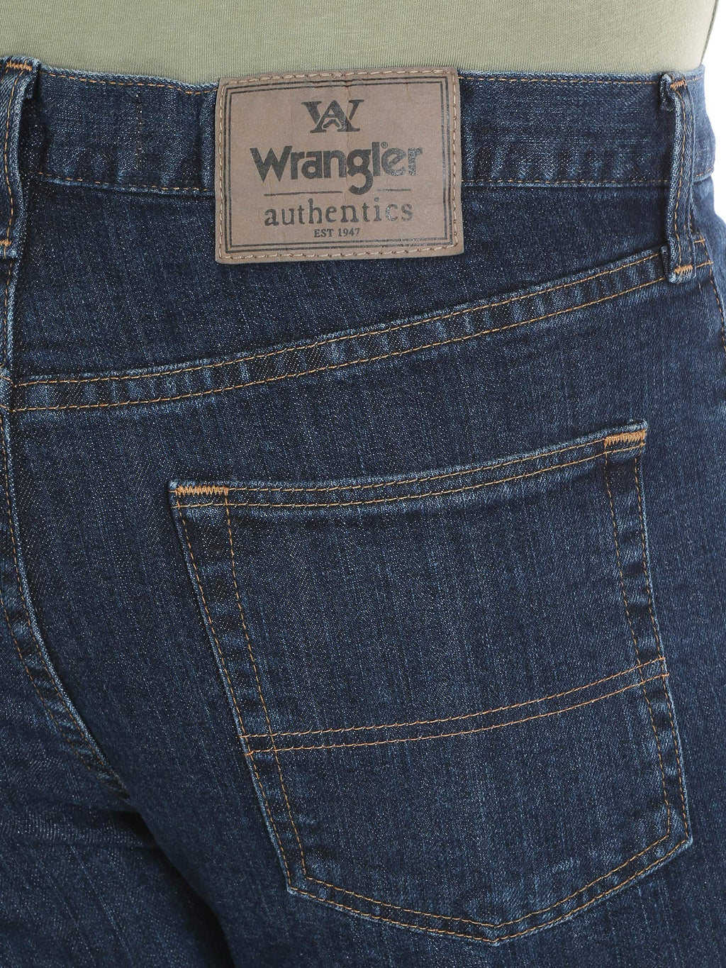 Wrangler Authentics Men's Big & Tall Classic 5-Pocket Regular Fit Jean, Dark Indigo Flex, 48W x 32L