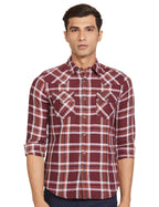 Pepe Jeans MenS Checkered Regular Shirt (Pm307160_Brown M)