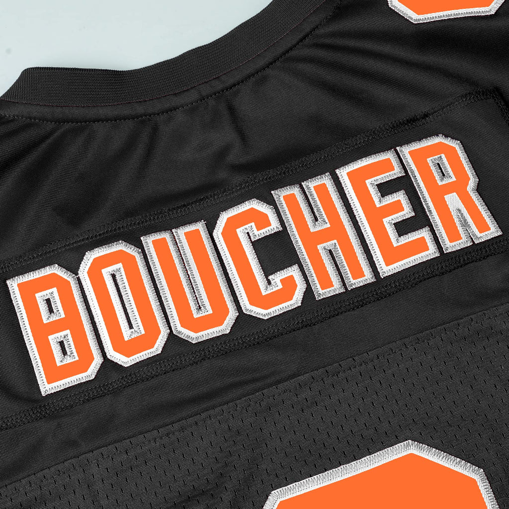 90s Football Jersey for Party,Bobby Boucher #9 The Waterboy Sandler 50th Anniversary Movie Football Jersey (Black, Medium)