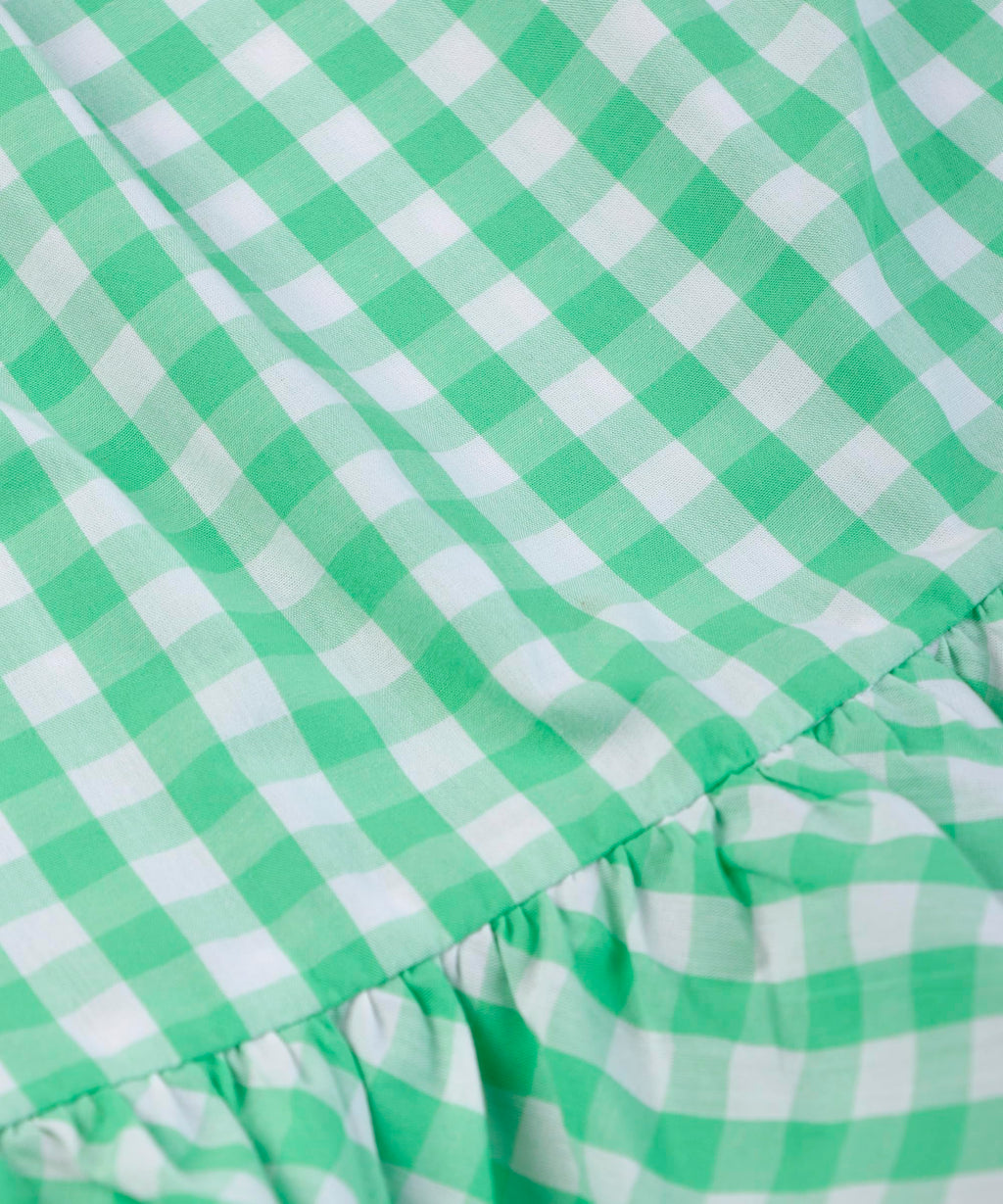 Beebay Kids Girls Y/d Check lace Detail Dress Green