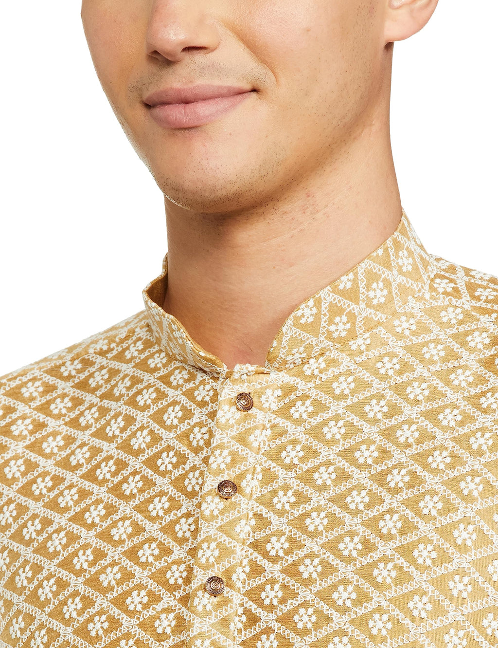 Be Active MenS Traditional Embroidered Lucknowi Full Sleeves Kurta || Cotton Kurta For Men || Men Kurta For Wedding || Kurta Fo