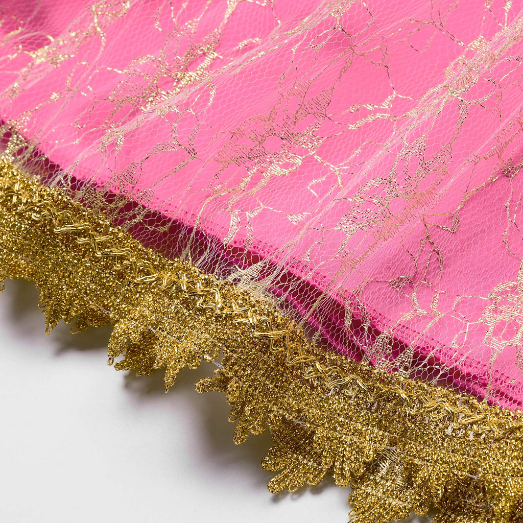 JerrisApparel Girls Pink Princess Costume Halloween Cosplay Party Dress up (Pink with Accessories)