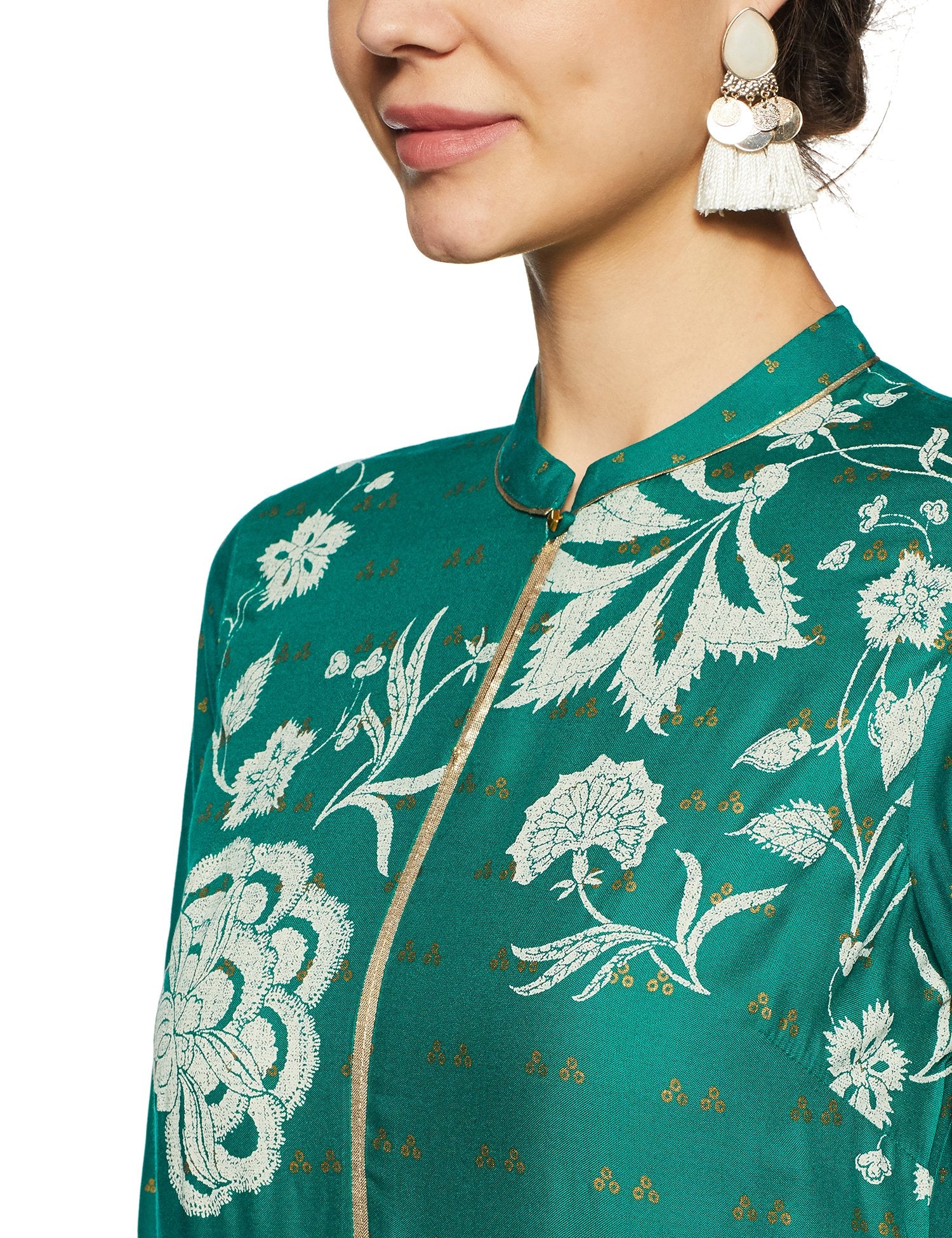 W For Woman Women'S Silk, Cotton Straight Kurta