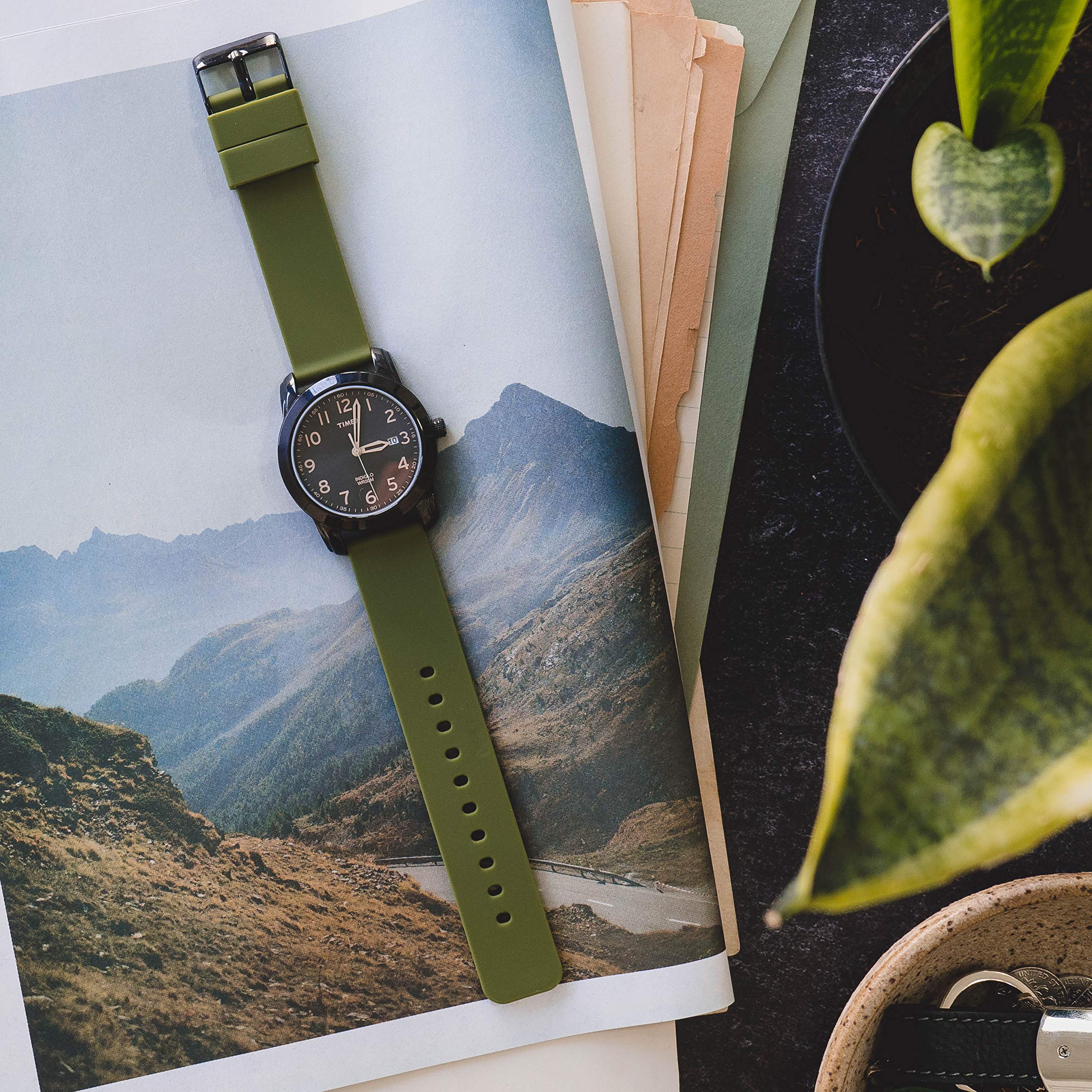 BARTON WATCH BANDS 16mm Aqua Blue Soft Silicone Quick Release - Black Buckle