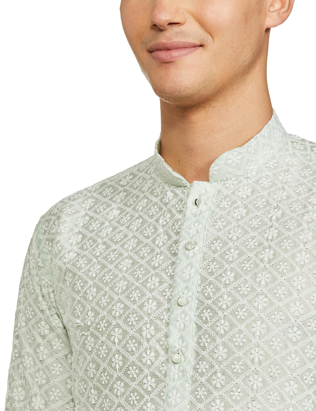 Be Active MenS Traditional Embroidered Lucknowi Full Sleeves Kurta || Cotton Kurta For Men || Men Kurta For Wedding || Kurta Fo