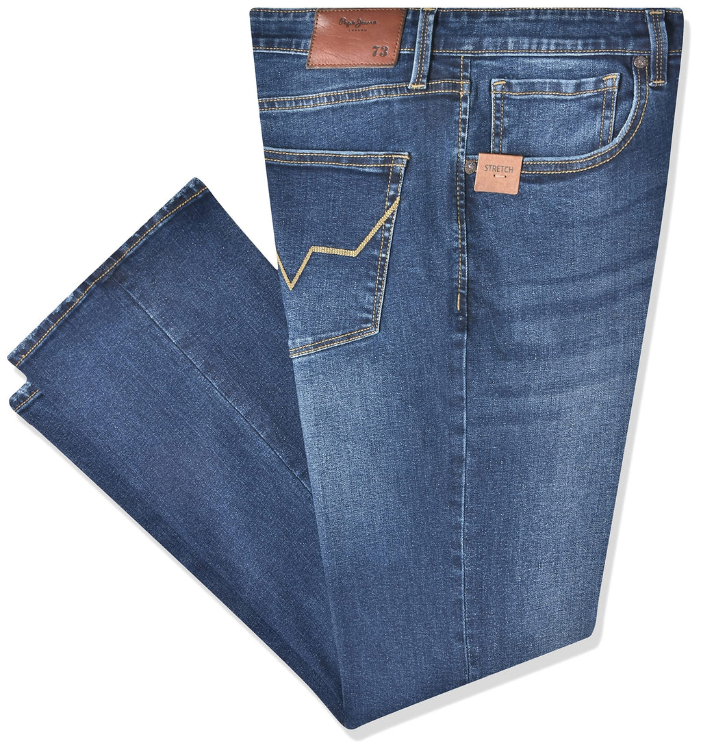 Pepe Jeans MenS Mid Rise Bootcut Fit Jeans