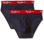 Pepe Jeans Innerwear MenS Cotton Briefs (Pack Of 2) (Clb02-02_True Blue_True Blue_80-85_True Blue_85 Cm)