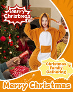 CANASOUR Kangaroo Onesie Halloween Kids Cosplay Costume for Girls Animal Unisex Outfuit One Piece Hooded Soft Pajamas Orange Par