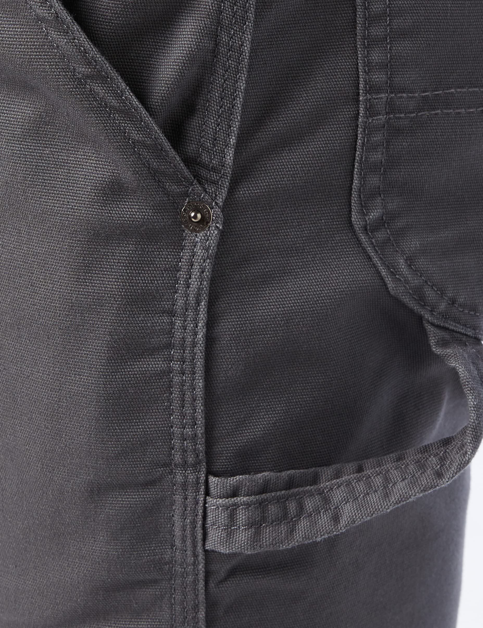 Dickies Mens Tough Max Duck carpenter Pant, Stonewashed Slate, 32 32