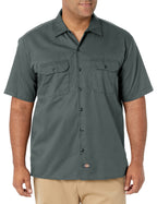 Dickies Men's Short-Sleeve Work Shirt, Lincoln Green, Small