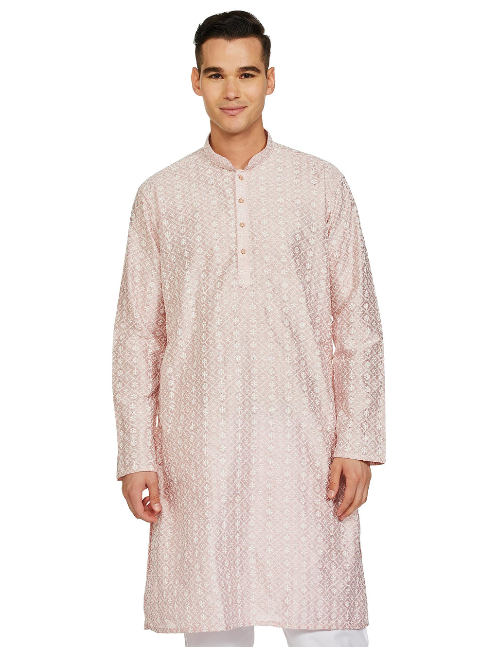 Be Active MenS Traditional Embroidered Lucknowi Full Sleeves Kurta || Cotton Kurta For Men || Men Kurta For Wedding || Kurta Fo