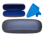 Noble Hard Shell Brushed Eyeglass Case with Microfiber Cleaning Cloth - Premium Eye Glass Carry Case with Enhanced Frame and Len
