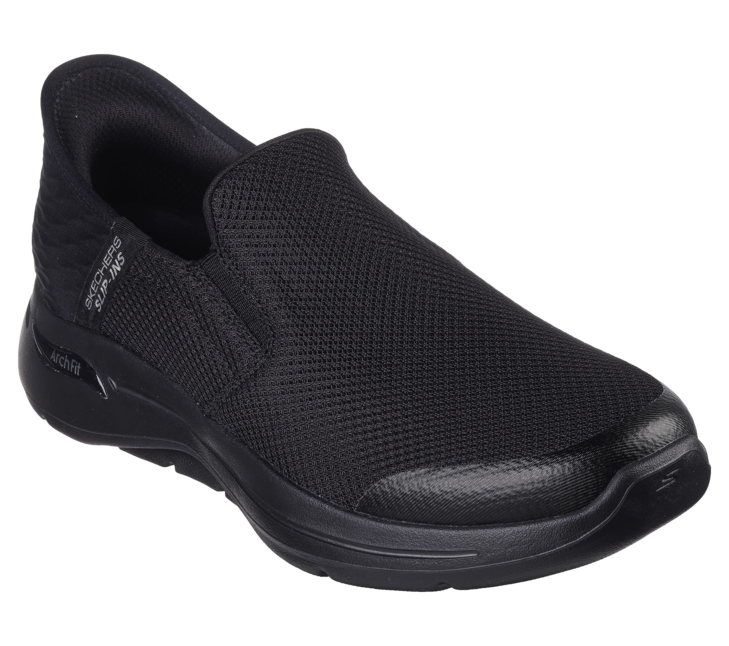 Skechers Men's Gowalk Arch Fit Slip-Ins-Athletic Slip-On Casual Walking Shoes with Air-Cooled Foam Sneaker, Black, 10.5