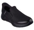 Skechers Men's Gowalk Arch Fit Slip-Ins-Athletic Slip-On Casual Walking Shoes with Air-Cooled Foam Sneaker, Black, 9