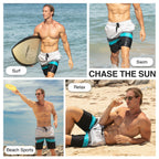 Kanu Surf Mens Swim Trunks (Regular  Extended Sizes), Infinite Black, Large