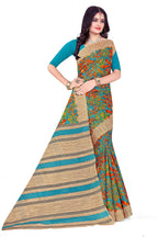 Tamaira Fashion WomenS Autumn Leaf Print Pure Cotton Saree Without Blouse Piece