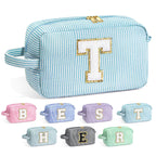 YOOLIFE Cosmetic Bag, Initial Makeup Bag for Women Girls - Personalized Gifts for Women Girls, Travel Makeup Bag, Cosmetic Bag, 