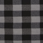 DENVER PLAID FRINGE SCARF - BLACK & GRAY